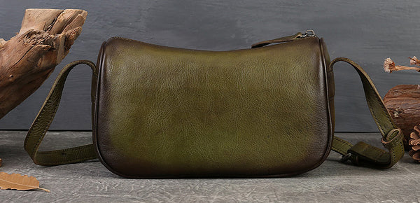 DEEPKEE original nubuck handmade full-grain genuine leather cowhide bag Unisex Leather Boston Bag No.9096