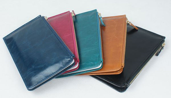 DEEPKEE original nubuck handmade full-grain genuine leather cowhide bag Oil Wax Leather Cowhide Ultra Clutch No.3045