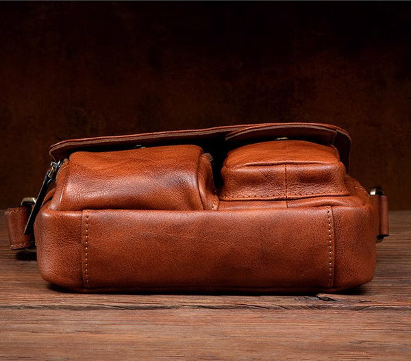 DEEPKEE original nubuck handmade full-grain genuine leather cowhide bag The DEEPKEE Flap Messenger Bag #5130