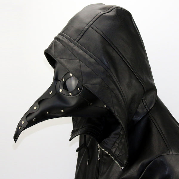DEEPKEE original nubuck handmade full-grain genuine leather cowhide bag Deepkee Leather Punk Party Plague Dr. Beak Mask#FHG063