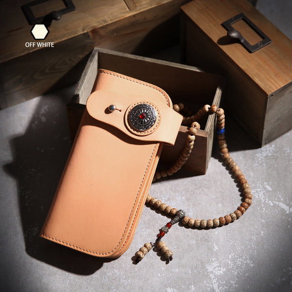 DEEPKEE original nubuck handmade full-grain genuine leather cowhide bag DEEPKEE Multi-pockets Tanned Leather Notecase Card Slots #BR5091