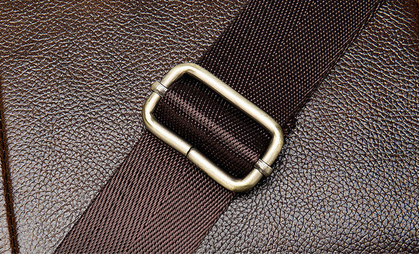 DEEPKEE original nubuck handmade full-grain genuine leather cowhide bag DEEPKEE LEATHER | 14 inch business briefcase No.2019A&2099