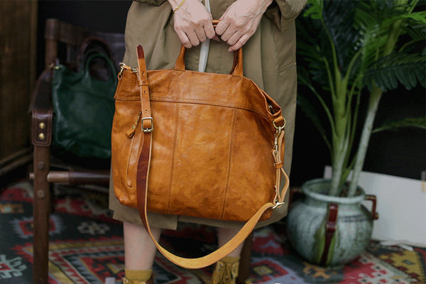 DEEPKEE original nubuck handmade full-grain genuine leather cowhide bag VOYAGER SHOPPER TOTE/ horsehide BRIEFCASES No.31008