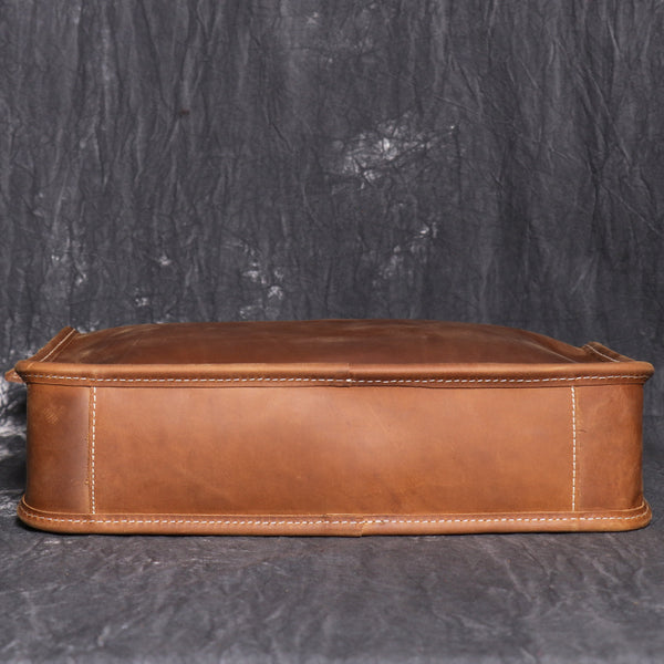 DEEPKEE original nubuck handmade full-grain genuine leather cowhide bag The Kasilof DEEPKEE HANDMADE LEATHER #9017