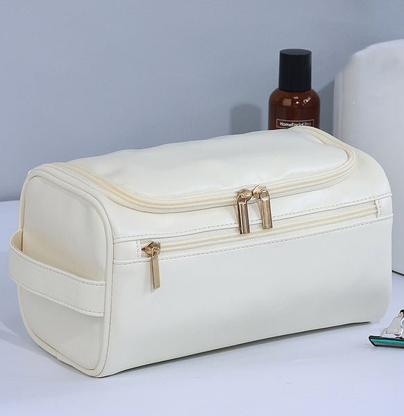 DEEPKEE original nubuck handmade full-grain genuine leather cowhide bag The PU Toiletry Bag #4013