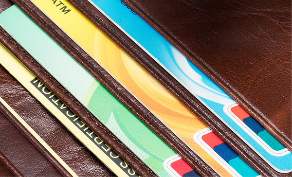 DEEPKEE original nubuck handmade full-grain genuine leather cowhide bag DEEPKEE Leather Bifold Chain Wallet 7515