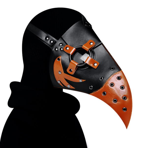 DEEPKEE original nubuck handmade full-grain genuine leather cowhide bag PLAGUED HALLOWEEN MASK #FPBM025