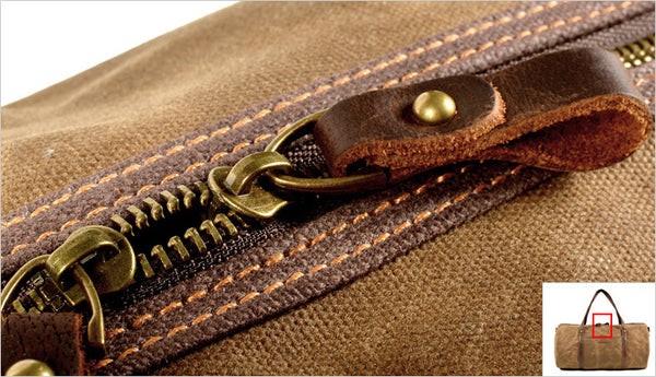 DEEPKEE original nubuck handmade full-grain genuine leather cowhide bag Urban Weekender Duffle Bag #9824