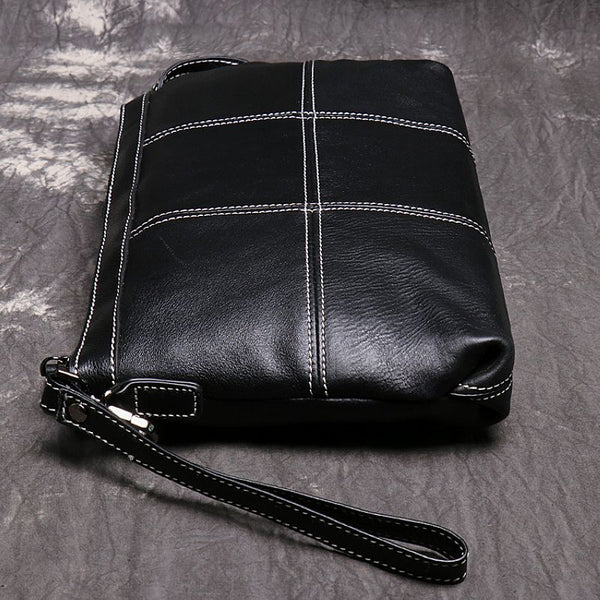 DEEPKEE original nubuck handmade full-grain genuine leather cowhide bag DEEPKEEE HANDMADE | Cecil Wrist Clutches Bag No.1088