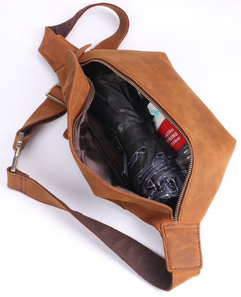 DEEPKEE original nubuck handmade full-grain genuine leather cowhide bag Leather Fanny Packs Waist Bag #2021