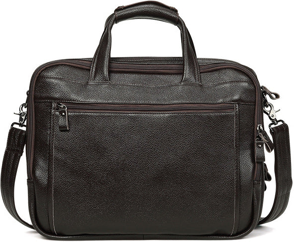 DEEPKEE original nubuck handmade full-grain genuine leather cowhide bag Deepkee Handicraft Leather Cowhide 15.6'' Briefcase Handbag #9912