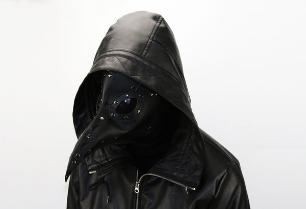 DEEPKEE original nubuck handmade full-grain genuine leather cowhide bag Deepkee Leather Punk Party Plague Dr. Beak Mask#FHG063