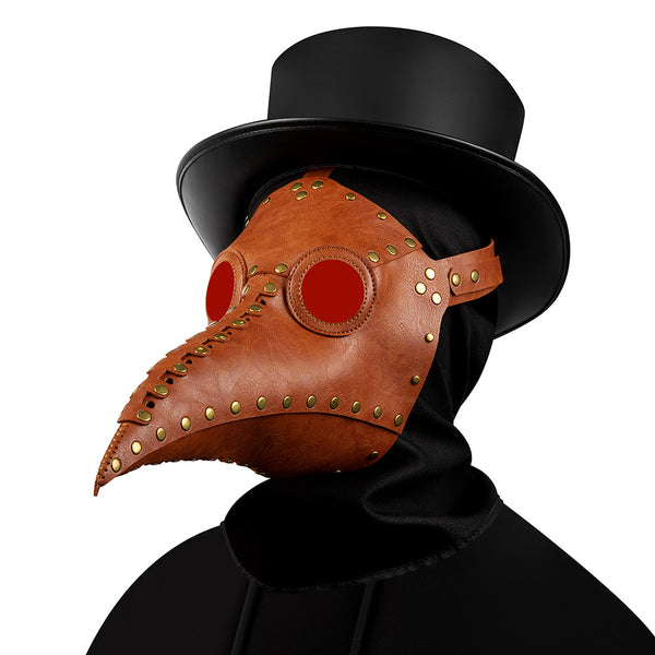 DEEPKEE original nubuck handmade full-grain genuine leather cowhide bag Deepkee Plague Doctor Bird Mask Headgear Novelty Masks #FPBM080