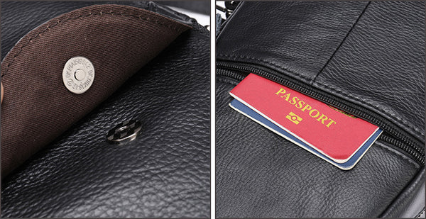 DEEPKEE original nubuck handmade full-grain genuine leather cowhide bag Deepkee Handcraft Crossbody Sling Bags #9000