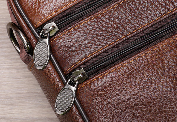 DEEPKEE original nubuck handmade full-grain genuine leather cowhide bag Deepkee Handcraft Cowhide Crossbody Side Bag #6037