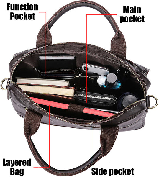 DEEPKEE original nubuck handmade full-grain genuine leather cowhide bag HANDMADE COWHIDE BRIEFCASE #8002