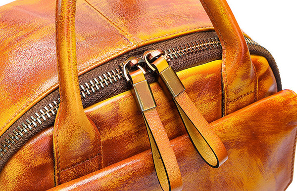 DEEPKEE original nubuck handmade full-grain genuine leather cowhide bag DEEPKEE HANDMADE Leather Business Shoulder Bag #816