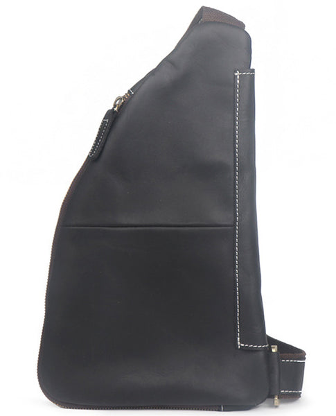 DEEPKEE original nubuck handmade full-grain genuine leather cowhide bag Theodoric Sports shoulder bag No.J090