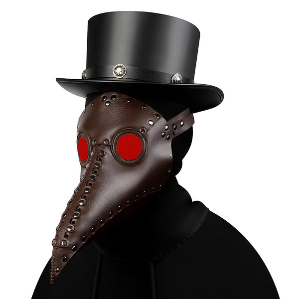 DEEPKEE original nubuck handmade full-grain genuine leather cowhide bag Deepkee Plague Doctor Bird Mask Headgear Novelty Masks #FPBM080