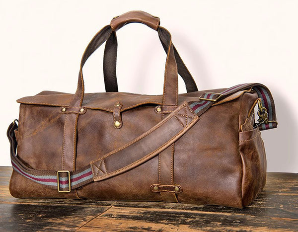 DEEPKEE original nubuck handmade full-grain genuine leather cowhide bag Marty Nubuck Duffle Bag No.S1618