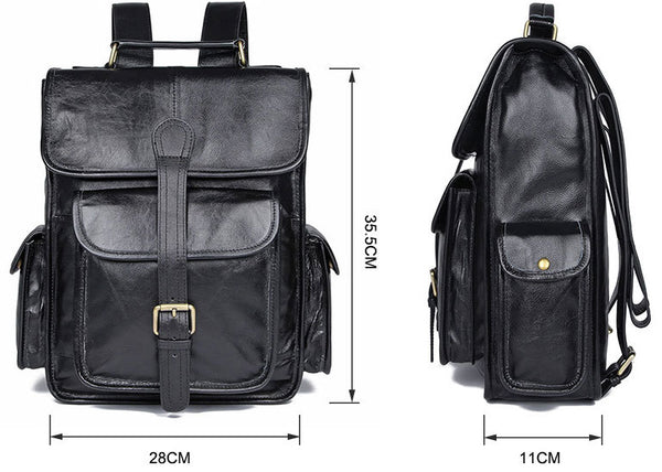 DEEPKEE original nubuck handmade full-grain genuine leather cowhide bag The Mahi Leather Backpack #7283