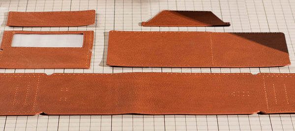 DEEPKEE original nubuck handmade full-grain genuine leather cowhide bag DIY Leather Wallet - Handmade Material Kit No.DC005