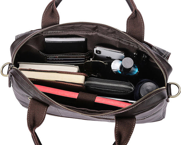 DEEPKEE original nubuck handmade full-grain genuine leather cowhide bag HANDMADE COWHIDE BRIEFCASE #8002