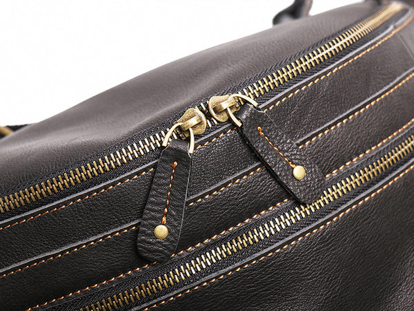 DEEPKEE original nubuck handmade full-grain genuine leather cowhide bag Outdoor cycling chest bag No.30129