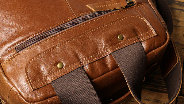 DEEPKEE original nubuck handmade full-grain genuine leather cowhide bag Montgomery Backpack Cowhide Travel Bags No0825_3