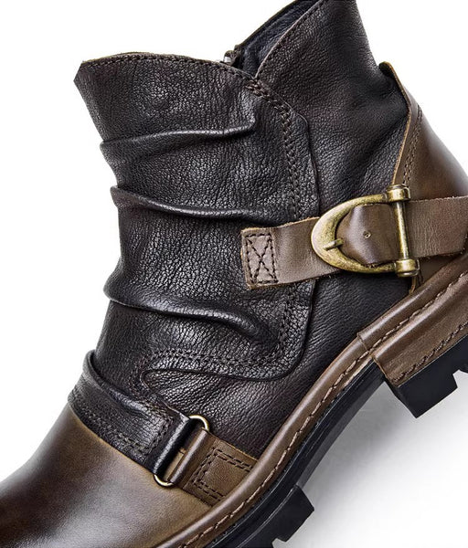 DEEPKEE original nubuck handmade full-grain genuine leather cowhide bag DEEPKE Leather Black Shoes Mens Shoes 209010