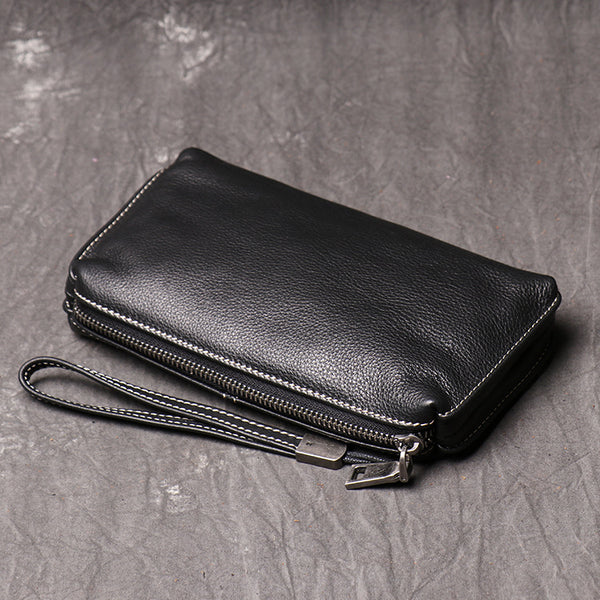 DEEPKEE original nubuck handmade full-grain genuine leather cowhide bag DEEPKEE LEATHER | Soft Cowhide Wallet No.1989