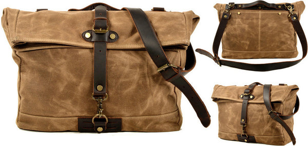 DEEPKEE original nubuck handmade full-grain genuine leather cowhide bag Fixed Gear Bags No.6060