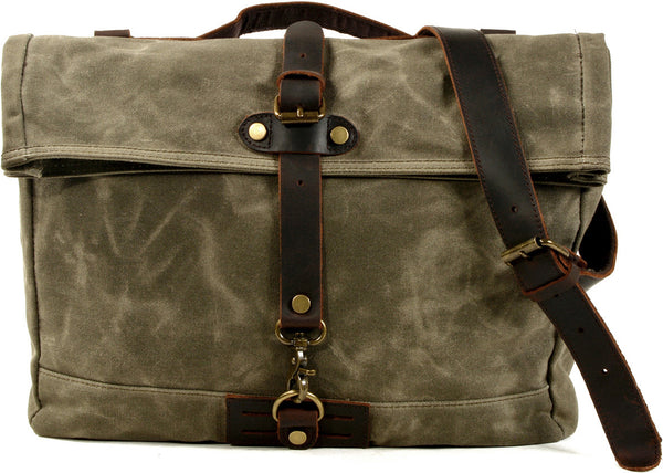 DEEPKEE original nubuck handmade full-grain genuine leather cowhide bag Fixed Gear Bags No.6060