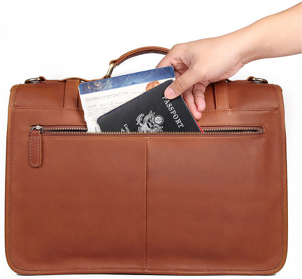 DEEPKEE original nubuck handmade full-grain genuine leather cowhide bag DEEPKEE® British style cowhide business briefcase #7397