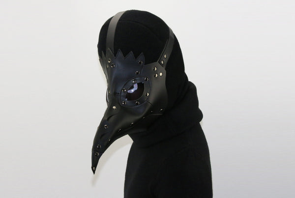DEEPKEE original nubuck handmade full-grain genuine leather cowhide bag Deepkee Leather Punk Party Plague Dr. Beak Mask#FHG063