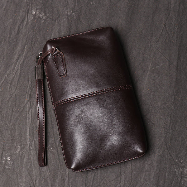 DEEPKEE original nubuck handmade full-grain genuine leather cowhide bag DEEPKEE LEATHER | Soft Cowhide Wallet No.1989