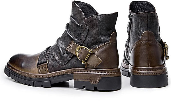 DEEPKEE original nubuck handmade full-grain genuine leather cowhide bag DEEPKE Leather Black Shoes Mens Shoes 209010