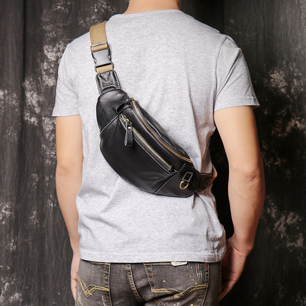 DEEPKEE original nubuck handmade full-grain genuine leather cowhide bag Theo Sling Bag No.30202