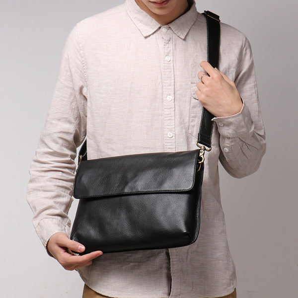 DEEPKEE original nubuck handmade full-grain genuine leather cowhide bag The DEEPKEE Crossbody Messenger Bag #1039