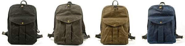 DEEPKEE original nubuck handmade full-grain genuine leather cowhide bag Outdoor canvas mountaineering backpack #5035