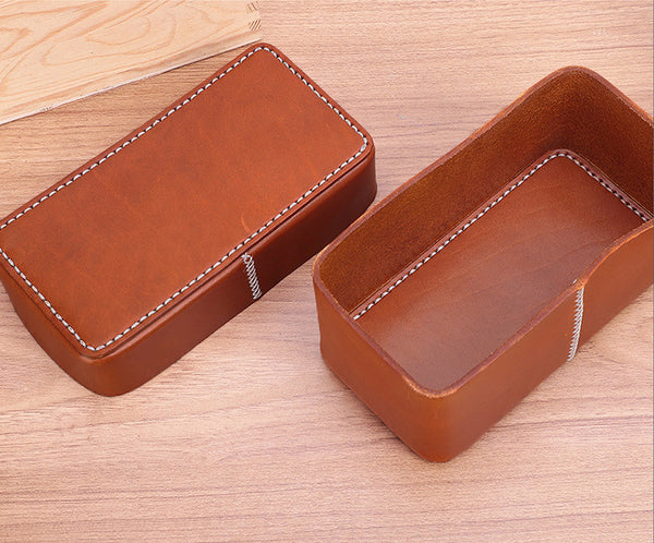 DEEPKEE original nubuck handmade full-grain genuine leather cowhide bag Jewelry Watch Leather Organizer #K067