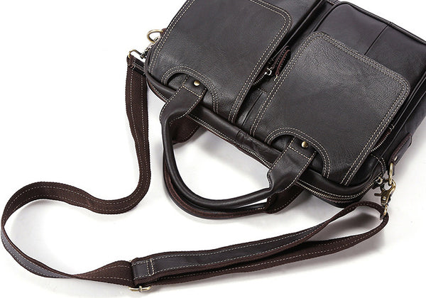 DEEPKEE original nubuck handmade full-grain genuine leather cowhide bag HANDMADE COWHIDE BRIEFCASE #8002