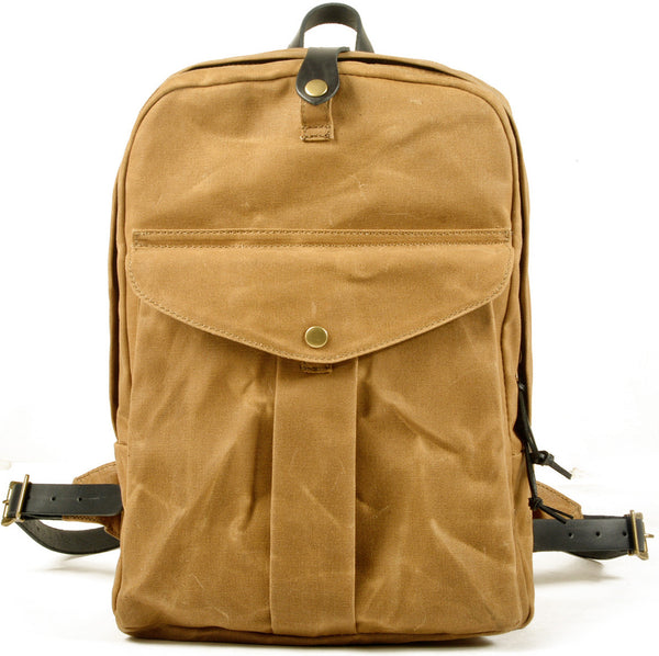 DEEPKEE original nubuck handmade full-grain genuine leather cowhide bag Outdoor canvas mountaineering backpack #5035