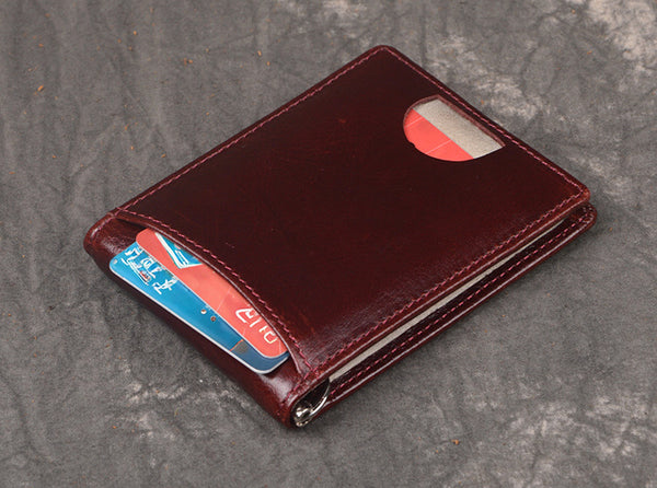 DEEPKEE original nubuck handmade full-grain genuine leather cowhide bag DEEPKEEE HANDMADE | Cowhide Bi-fold Oil Wax Leather Wallet No.188C