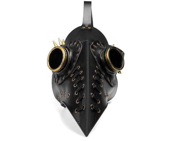 DEEPKEE original nubuck handmade full-grain genuine leather cowhide bag Steampunk Beak Mask Headdress Prom Holiday Party Supplies Punk Leather Masks #FPBM013