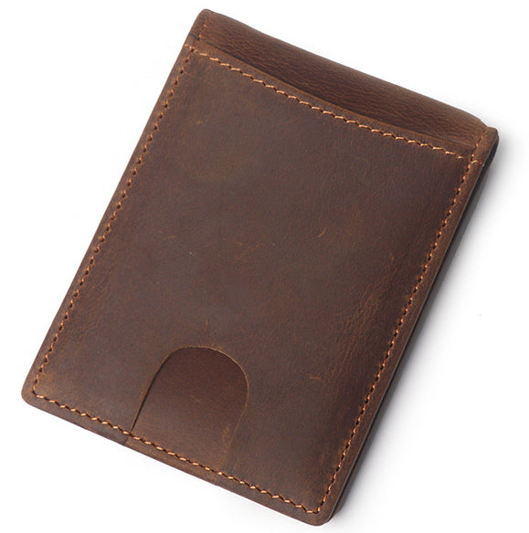 DEEPKEE original nubuck handmade full-grain genuine leather cowhide bag DEEPKEEE HANDMADE | Cowhide Bi-fold Wallet No.188