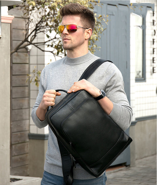 DEEPKEE original nubuck handmade full-grain genuine leather cowhide bag Brush Off Vegetable Tanned Full-grain Leather Backpack #8110