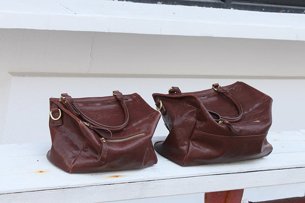 DEEPKEE original nubuck handmade full-grain genuine leather cowhide bag Crystal Vegetable Tanned Cowhide Pandora Box Biker Bag KM-23713