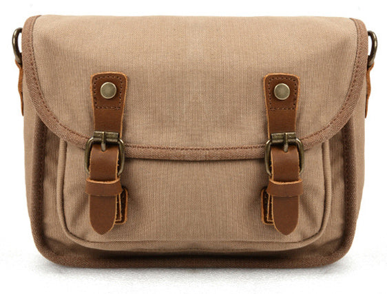 DEEPKEE original nubuck handmade full-grain genuine leather cowhide bag DEEPKEE HANDMADE LEATHER® Canvas photography bag #5149ND