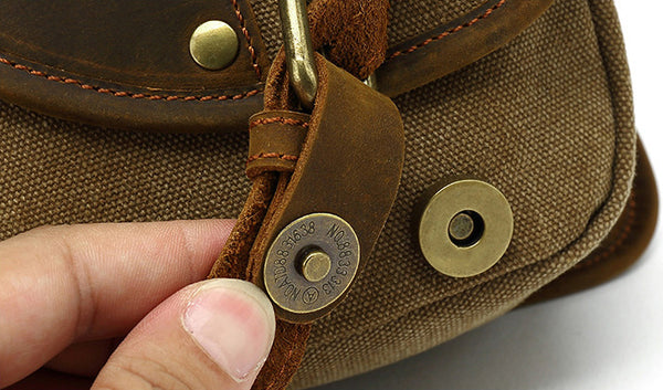 DEEPKEE original nubuck handmade full-grain genuine leather cowhide bag Outdoor Cycling Leg Bag #6001